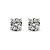 Witgouden solitair oorstekers, 0.14 ct diamant, Groeibriljant