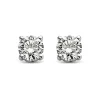 Witgouden solitair oorstekers, 0.34 ct diamant, Groeibriljant