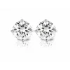 Witgouden solitair oorstekers, 0.52 ct diamant, Groeibriljant