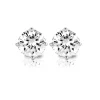 Witgouden solitair oorstekers, 0.68 ct diamant, Groeibriljant