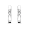 Witgouden solitair oorstekers, 0.36 ct diamant, Groeibriljant